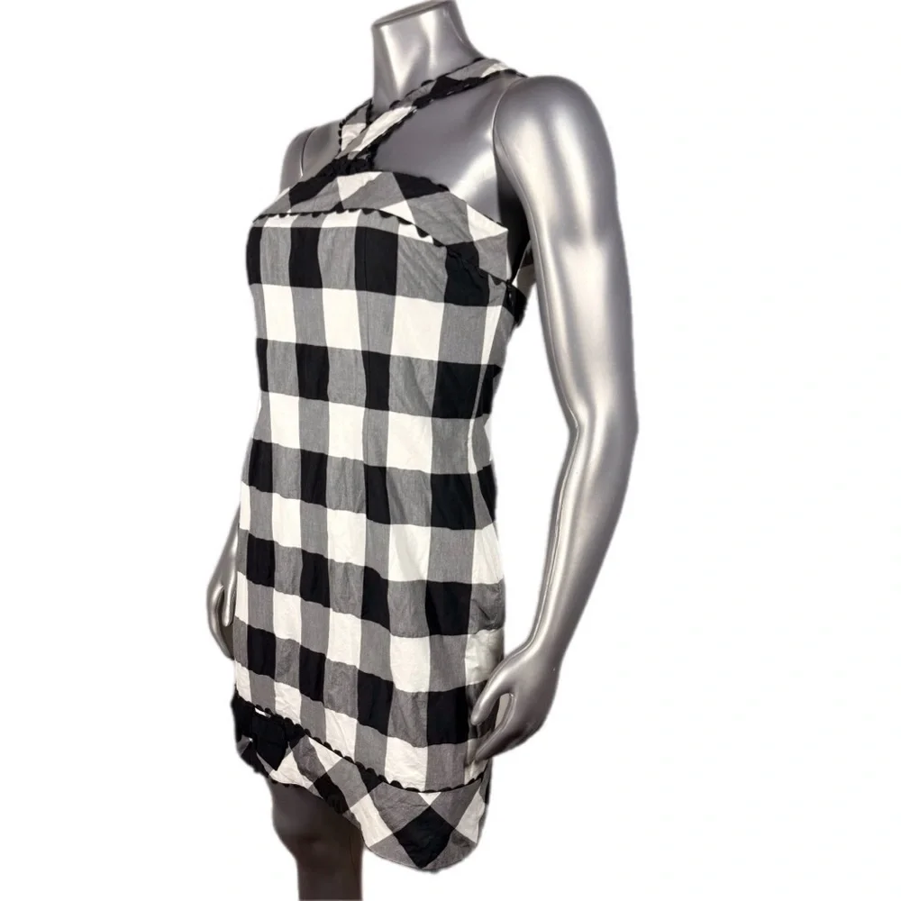 Vintage Sara Campbell Black and White Checkered Dress - Picture 9 of 14